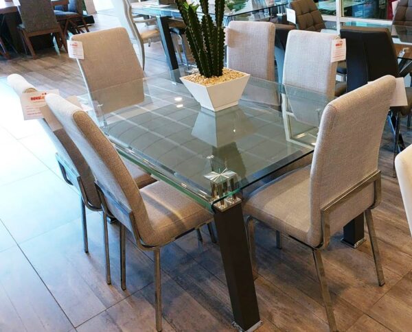 MESA CRISTAL CODIMUBA AD-DT375*GY 150*90*75 RECT GRIS