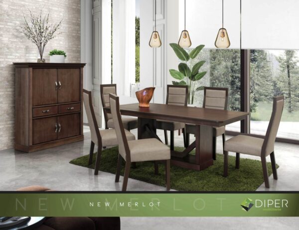 COMEDOR DIPER NEW MERLOT P/6S C/BUFET