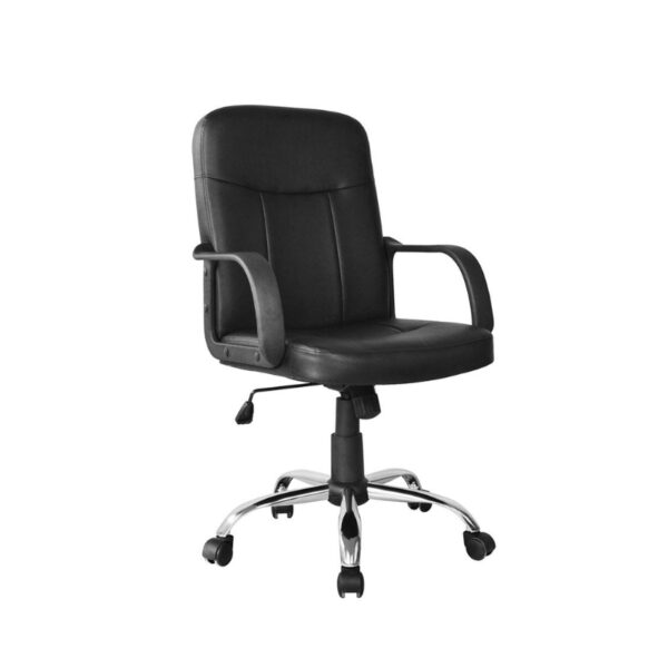 SILLON AGF Y-2744 NEGRO BASE 5 PUNTAS CROMADA