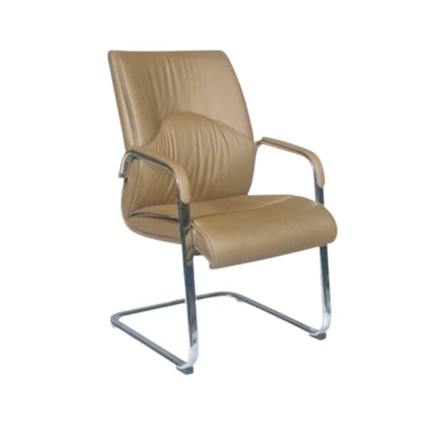 SILLON AGF Y-1864C VISITA BEIGE OBSCURO 54-A BASE TRINEO CROMADA