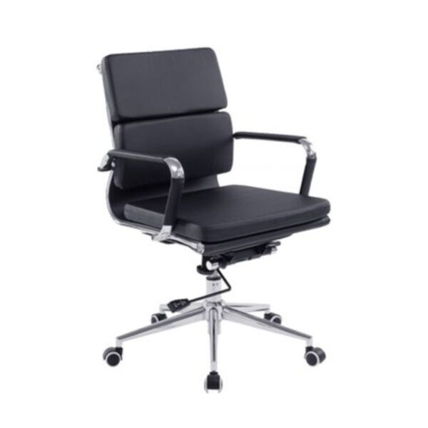 SILLON AGF Y-1747B GRIS OBSCURO 52-A-10 BASE 5 PUNTAS CROMADA
