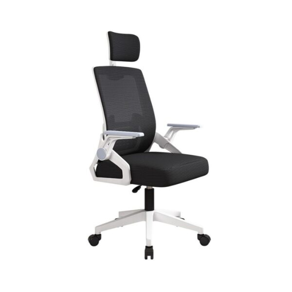 SILLON AGF Y-2311 NEGRO/BLANCO CABECERA RESP MALLA BASE 5 PUNTAS PINTADA