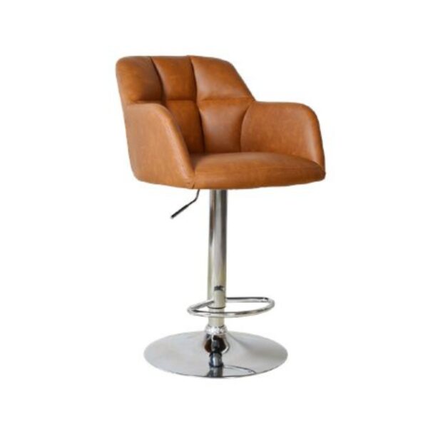 BANCO AGF X-5117 CAFE C/PISTON BASE PLATO CROMADA